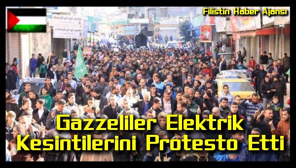 Gazzeliler Elektrik Kesintilerini Protesto Etti