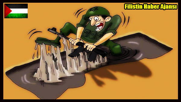 Karikatur- Siyonist Israil'in Gazze'de Batakliga Saplandi