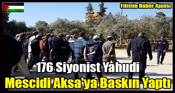 176 Siyonist Yahudi Mescidi Aksa'ya Baskin Yapti