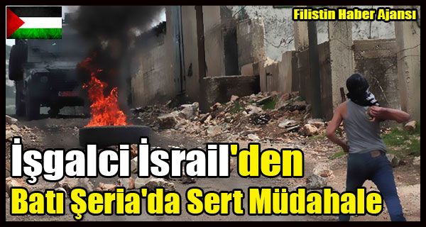 Isgalci Israil'den Bati Seria'da Sert Mudahale