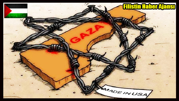 Karikatur- Amerika Himayesinde Siyonistlerin GAZZE ABLUKASI