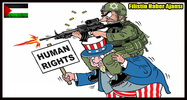 Karikatur- Siyonist Israil Amerika Yardimiyla INSAN HAKLARINI 'SAVUNUYOR'!!!