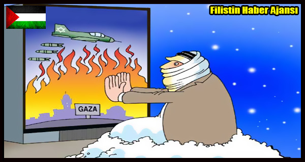 Karikatur- Siyonist Rejimin Gazze Katliami ve Muslumanlar
