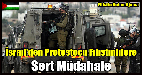 Israil'den Protestocu Filistinlilere Sert Mudahale