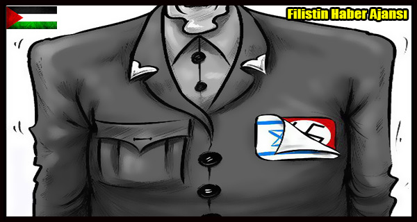 Karikatur- Israil Zihniyeti - Nazi Hitler Zihniyeti