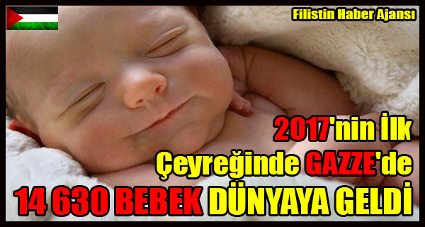 2017'nin Ilk Ceyreginde Gazze'de 14 630 BEBEK DUNYAYA GELDI