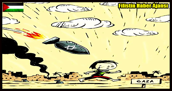 KARIKATUR- GAZZE Cocuklari ve SIYONIST Zulum