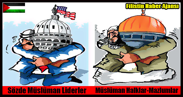 KARIKATUR- Sozde Musluman LIDERLER ve Musluman HALKLAR-MAZLUMLAR