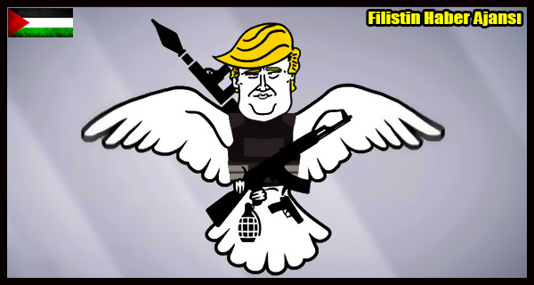 KARIKATUR- TRUMP FILISTIN Getirecegi ISRAIL Barisi