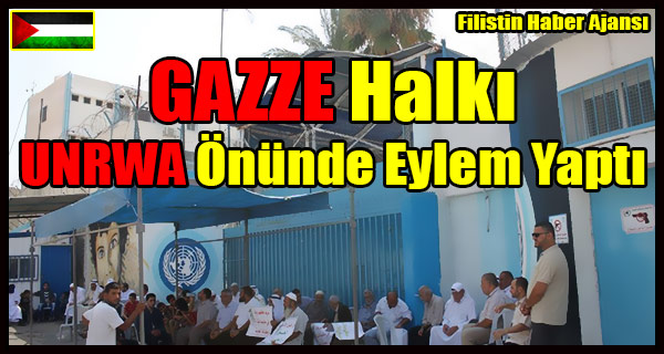 GAZZE Halki UNRWA Onunde Eylem Yapti