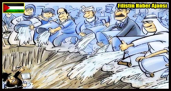 KARIKATUR- Her MUSLUMAN Bir KOVA Su Dokse ISRAIL'i Sel Goturur