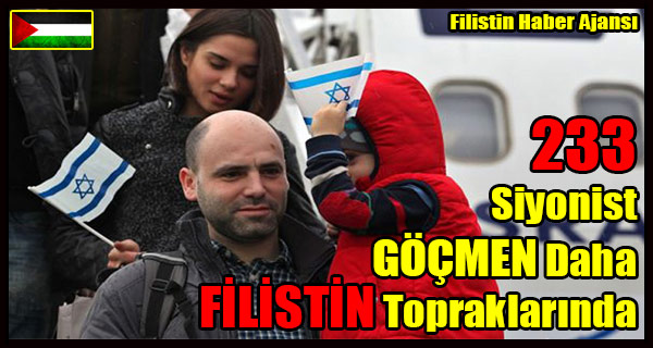 233 Siyonist GOCMEN Daha FILISTIN Topraklarinda
