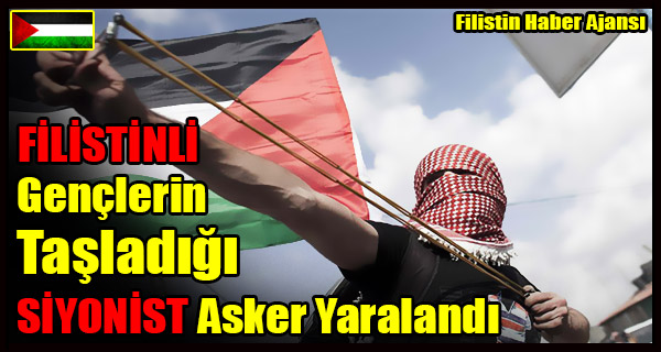 FILISTINLI Genclerin Tasladigi SIYONIST Asker Yaralandi