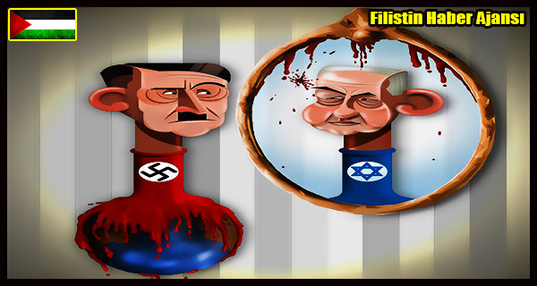 KARIKATUR- HITLER Katliam Yalani ve ISRAIL Katliam Gercegi