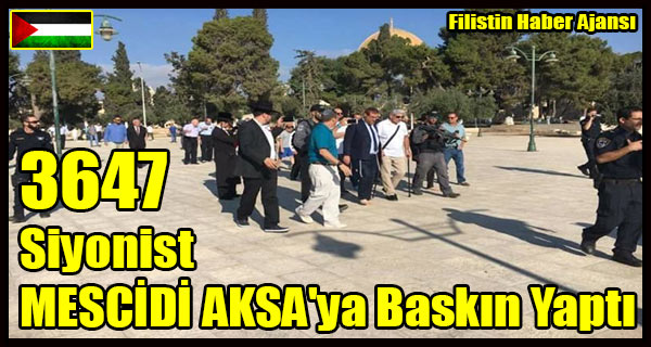 3647 Siyonist MESCIDI AKSA'ya Baskin Yapti